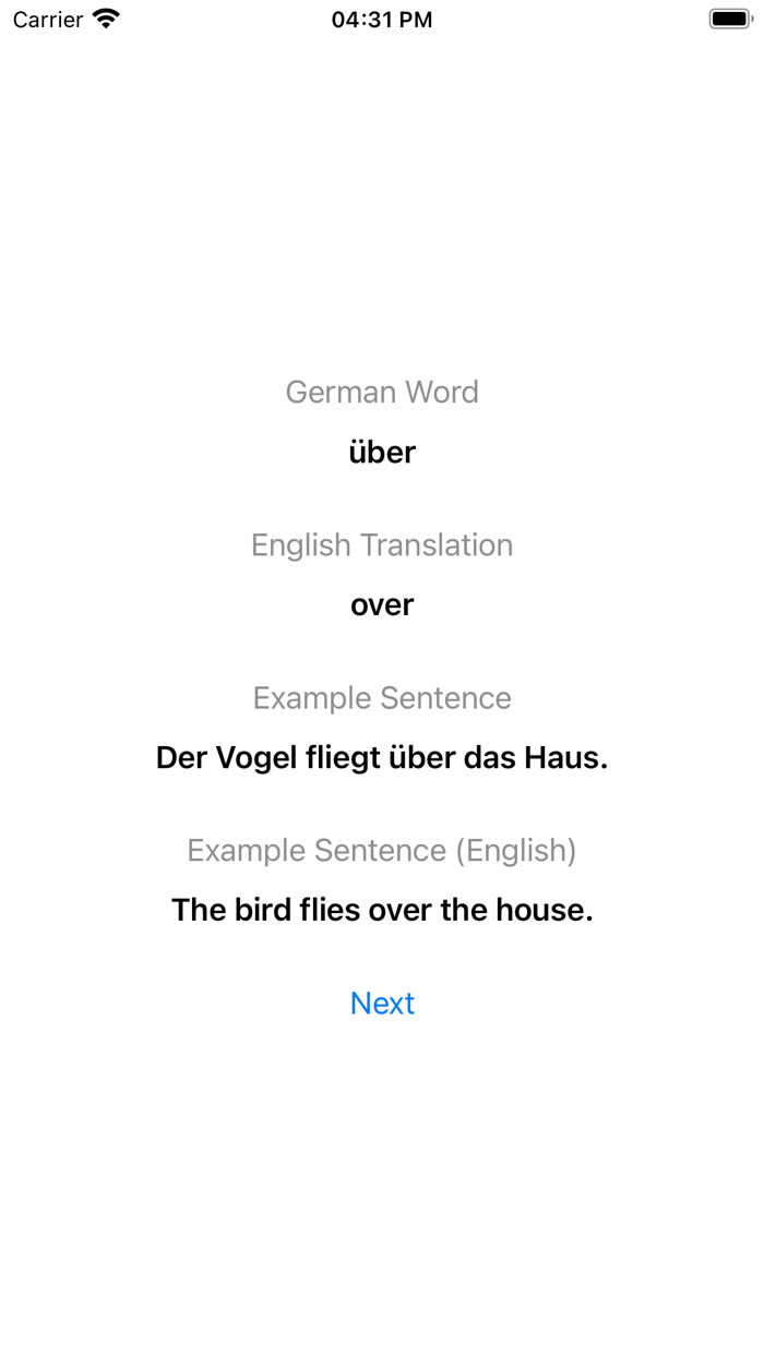 German Vocabulary Quiz