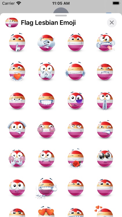 Lesbian Flag Emoji screenshot-3