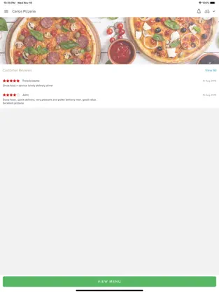 Screenshot 1 Carlos Pizzeria iphone