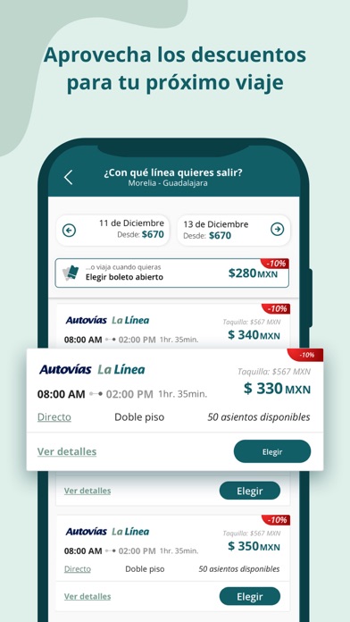 Autovías: Viajes en Autobus MX screenshot 2