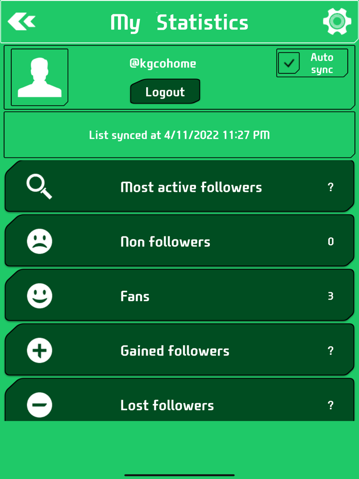 My Statistics - Social Tracker