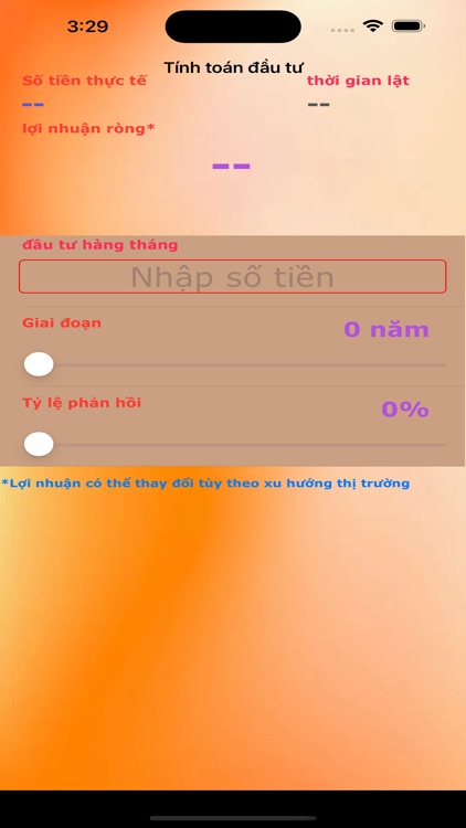 Tính toán đầu tư