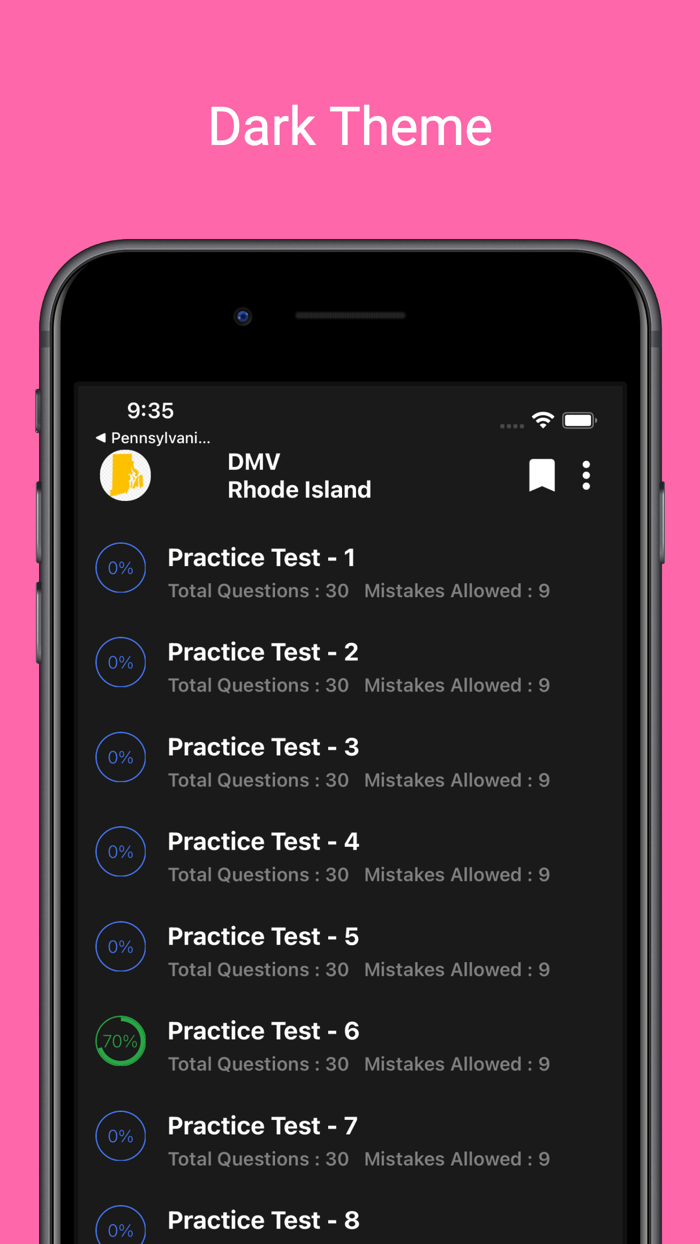 RI DMV Permit Test 2023