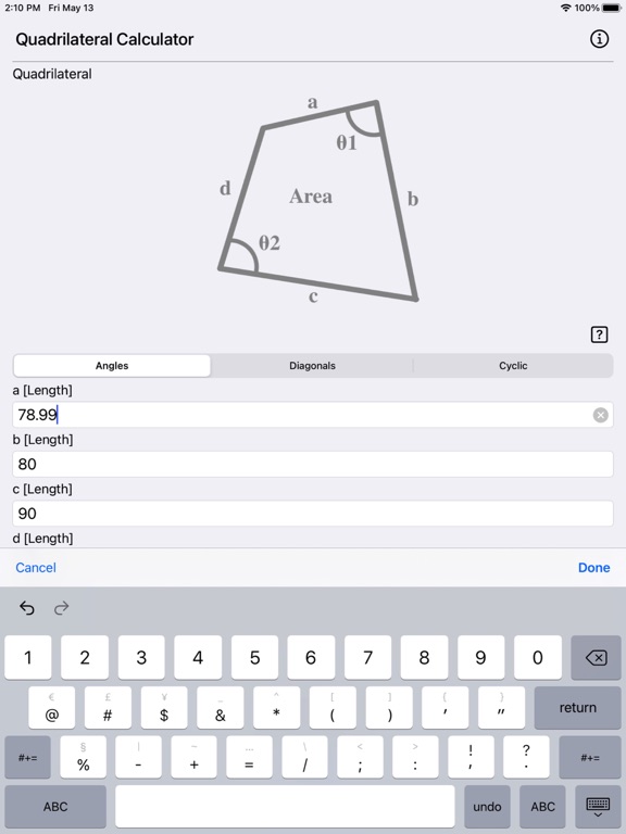 Quadrilateral Calculator screenshot 14