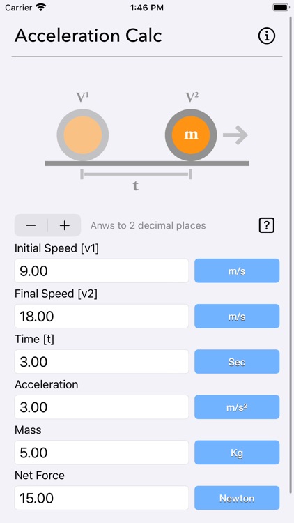 Acceleration Calculator Plus