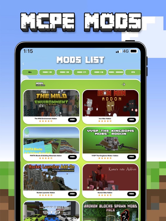 Master Mods for Minecraft PE - Captura de pantalla 1