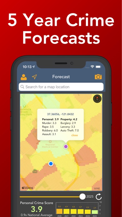 Crime and Place: The Crime App Screenshot