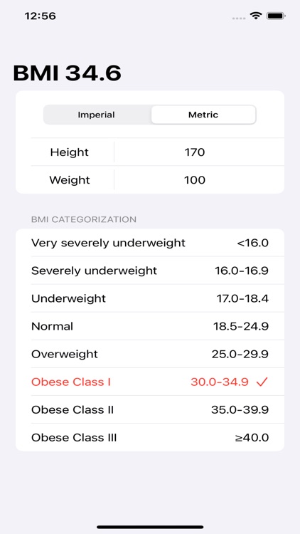 BMI Calculator: Simple