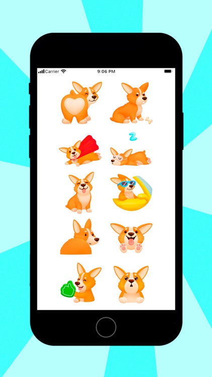 Happy Corgi Animated Stickers