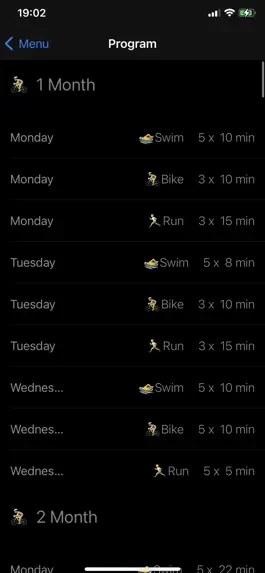 Game screenshot Triathlon 24 month training apk