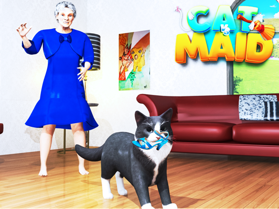 Cat and Maid 3 Prank Cat Game screenshot 4