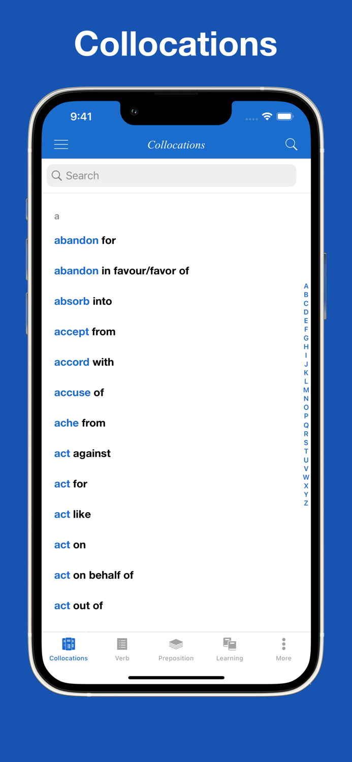 Verb Preposition Collocations