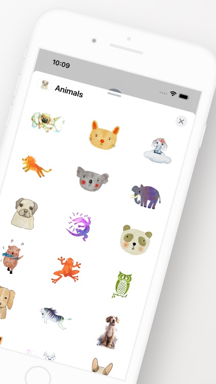 Watercolor Animal Stickers