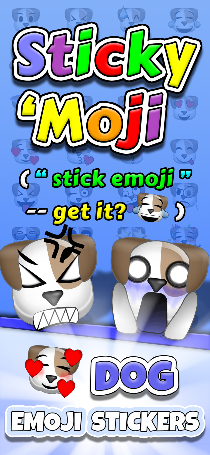 Sticky Moji Dog Stickers