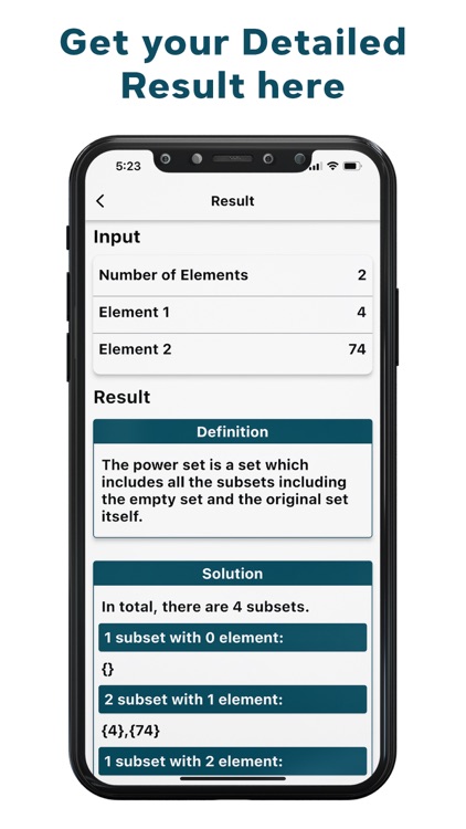 Power Set Calculator