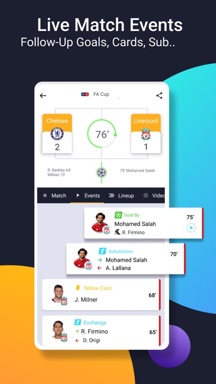 mobiSCORE Today Match Table