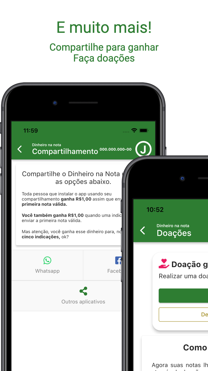 Dinheiro na Nota cashback