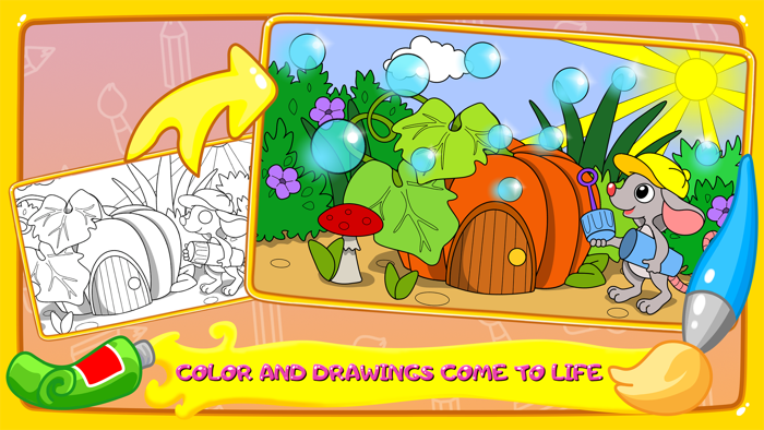 Coloring book for live colors