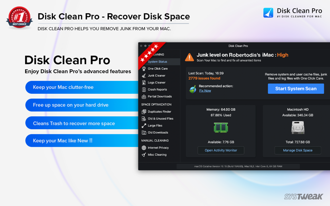 ‎Disk Clean Pro Screenshot