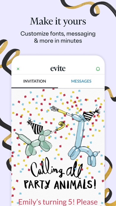 Evite: Party Invitations Screenshot