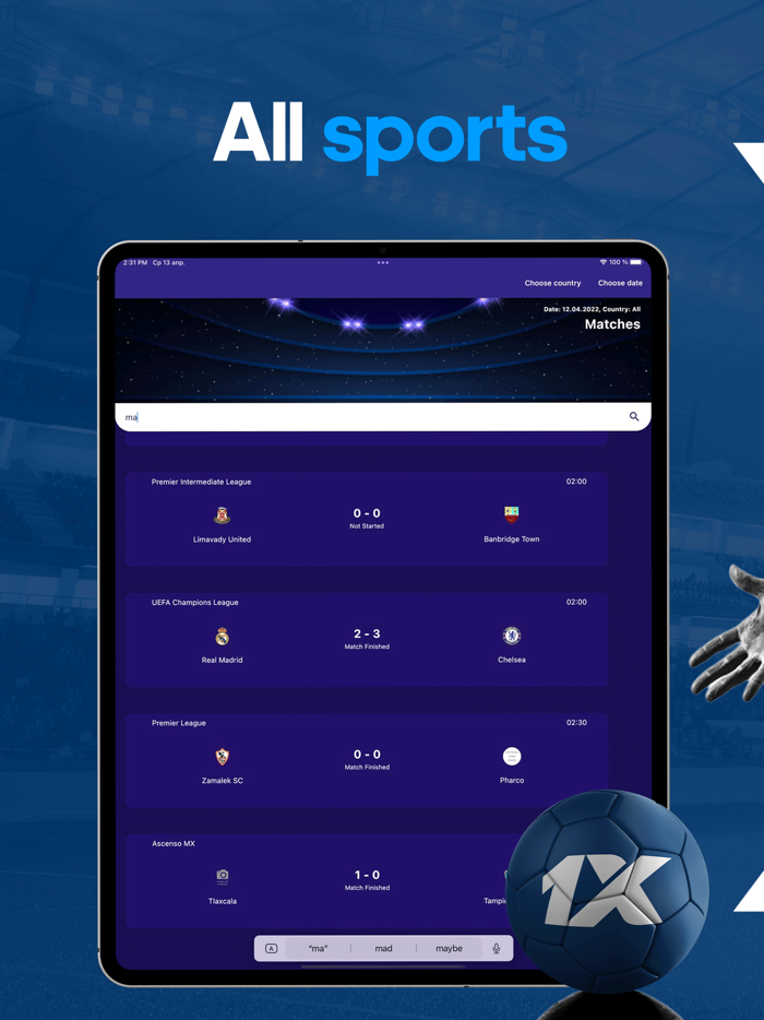 OneX sport - results  bet