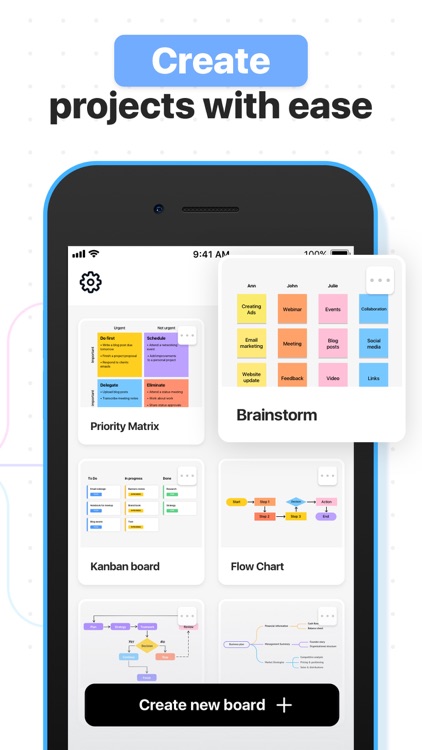 Projects Board: Notes Canvas