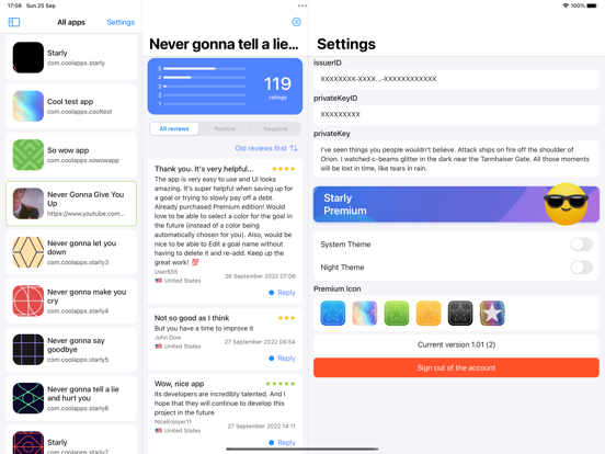Starly: reviews, reply to apps screenshot 2