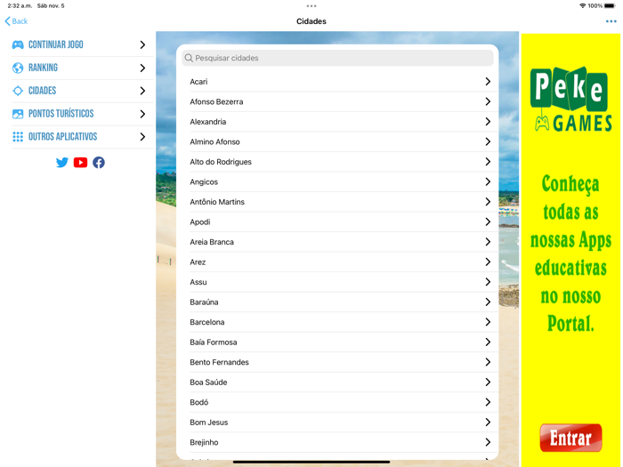 Quiz E. Rio Grande do Norte