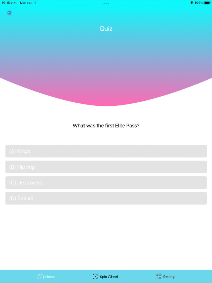 Quiz For FF Diamonds  Counter