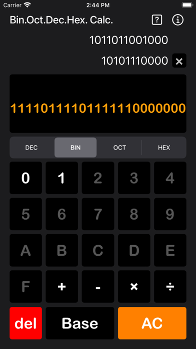 Bin Oct Dec Hex Calculator screenshot 2