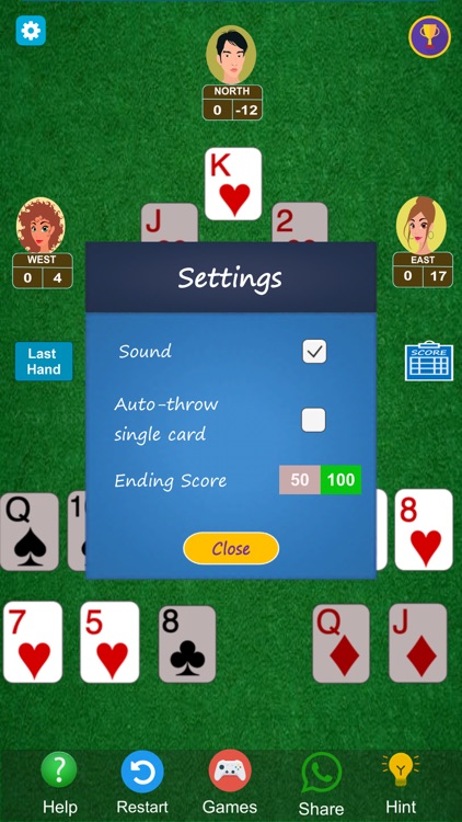 Hearts Card Game Offline screenshot-4