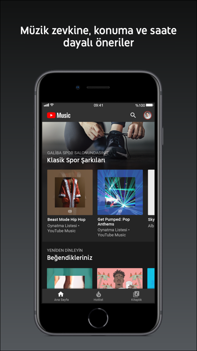 YouTube Music iphone ekran görüntüleri