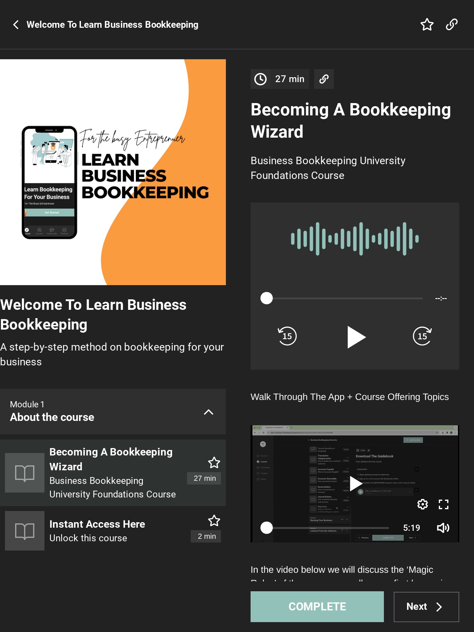 Learn Business Bookkeeping screenshot 3