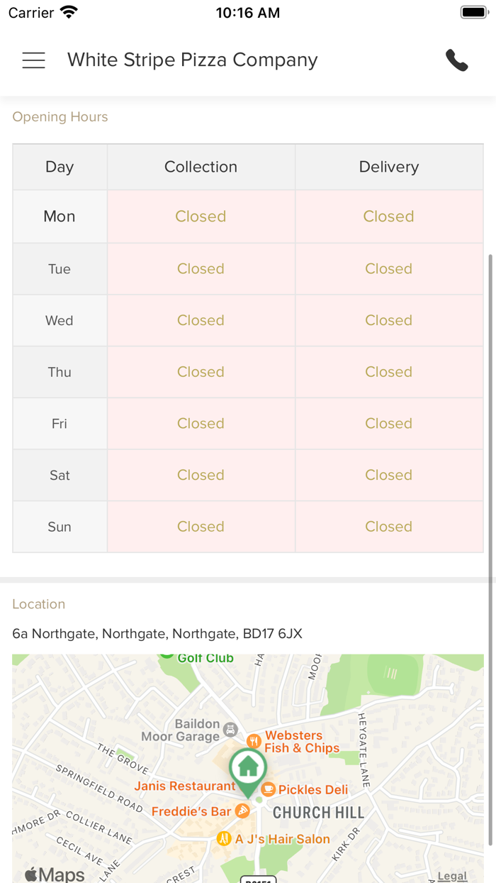 White Stripe Pizza Company