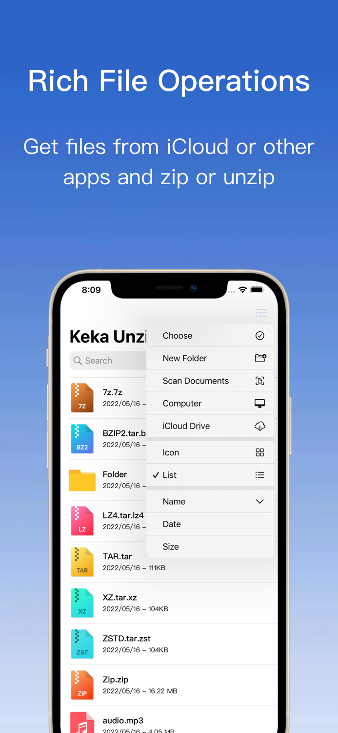 Keka Unzip Experts -ZIP/7Z/TAR