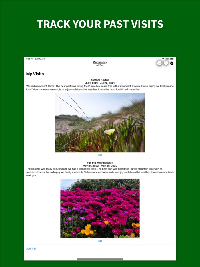 Park’d National Parks Tracker