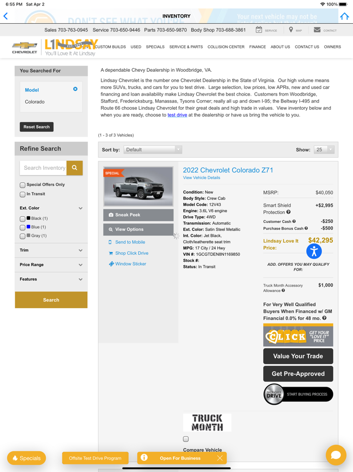 Lindsay Chevrolet Dealer App