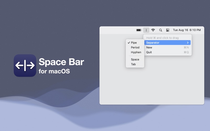 Space Bar - Organize your menu