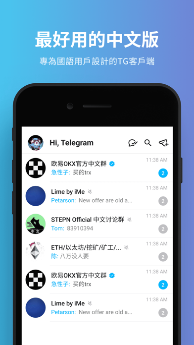 紙飛機-TG中文版：電報群組搜尋、隱藏訊息已讀、聊天翻譯 screenshot 2