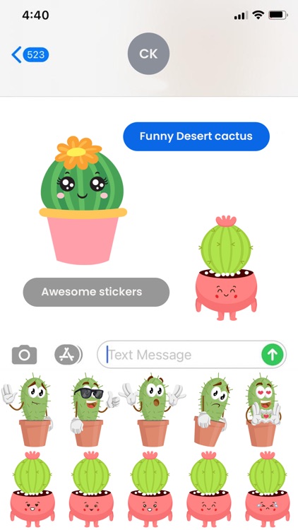 Desert Cactus Emoji & Stickers