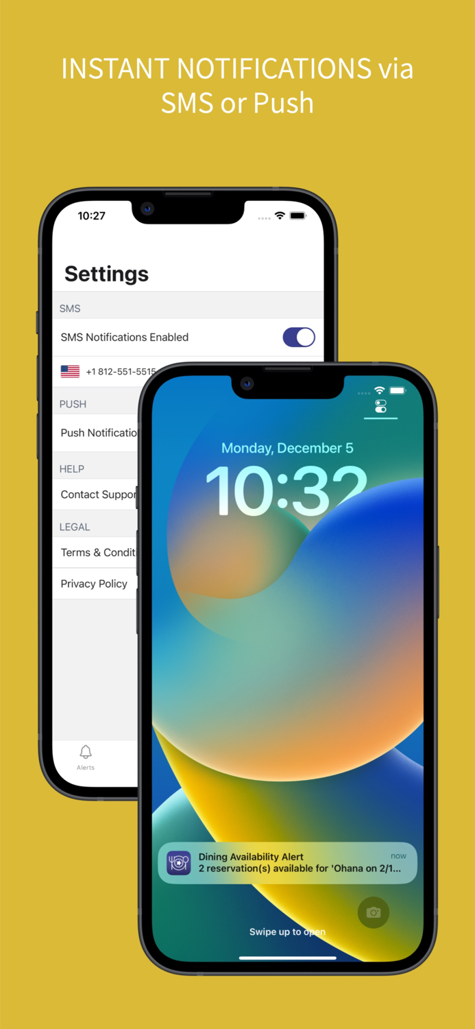 Dining Alerts for Disney Parks