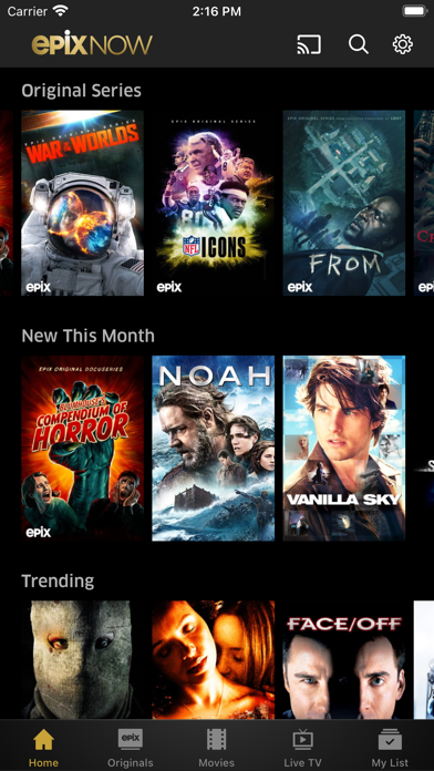 EPIX NOW: Watch TV and Movies Screenshot