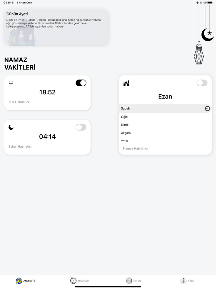 Namaz Vakitleri -Kuran,Kıble