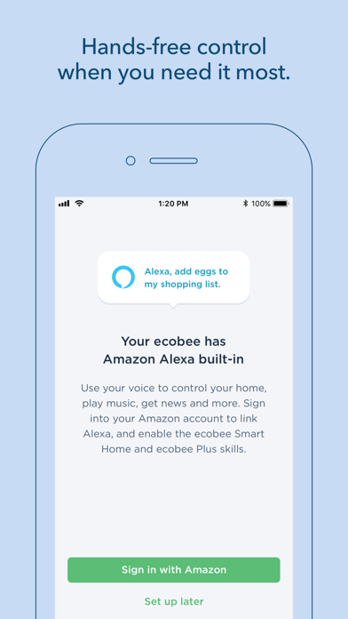 ecobee Screenshot on iOS