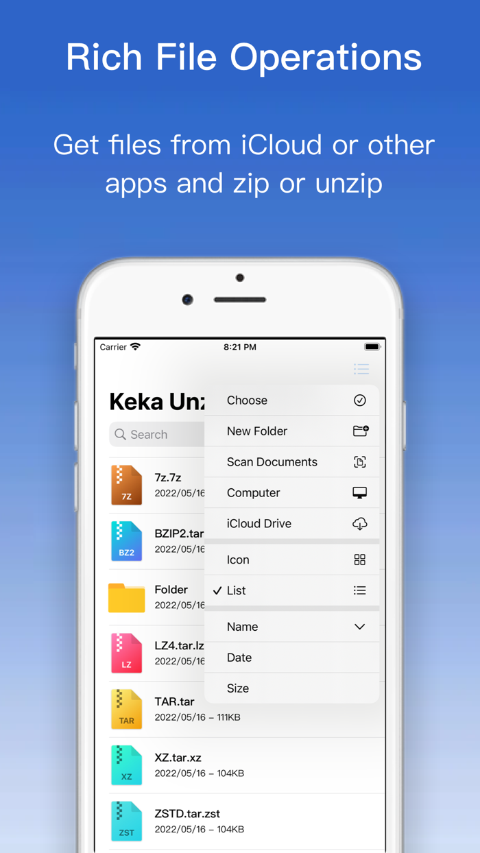 Keka Unzip Experts -ZIP/7Z/TAR
