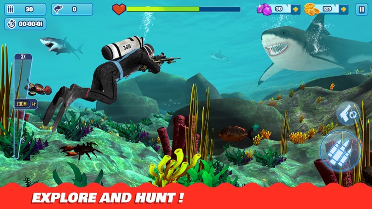 Shark Hunting Games: Sniper 3D screenshot-4