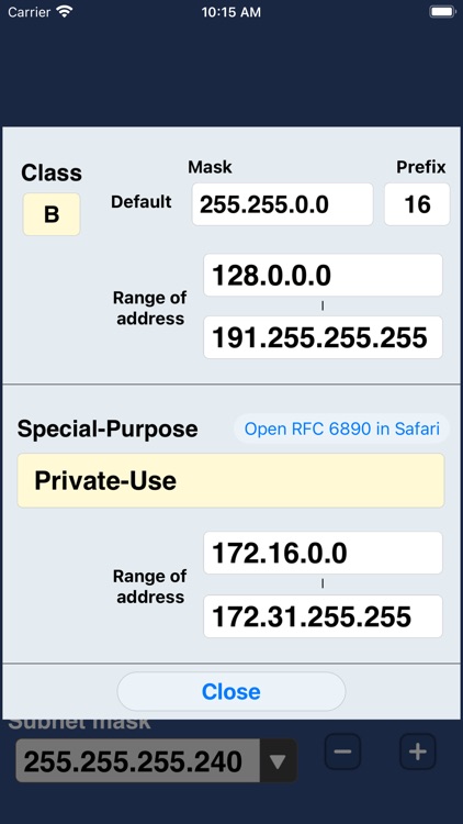 IP Keypad - Subnet Calculator