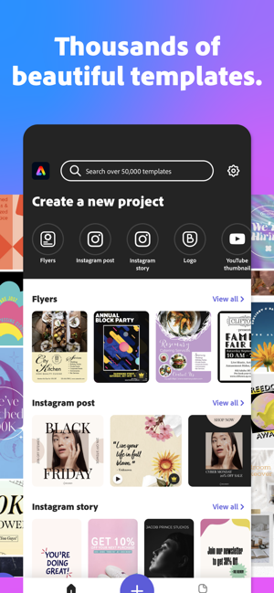 ‎Adobe Express: Graphic Design Screenshot