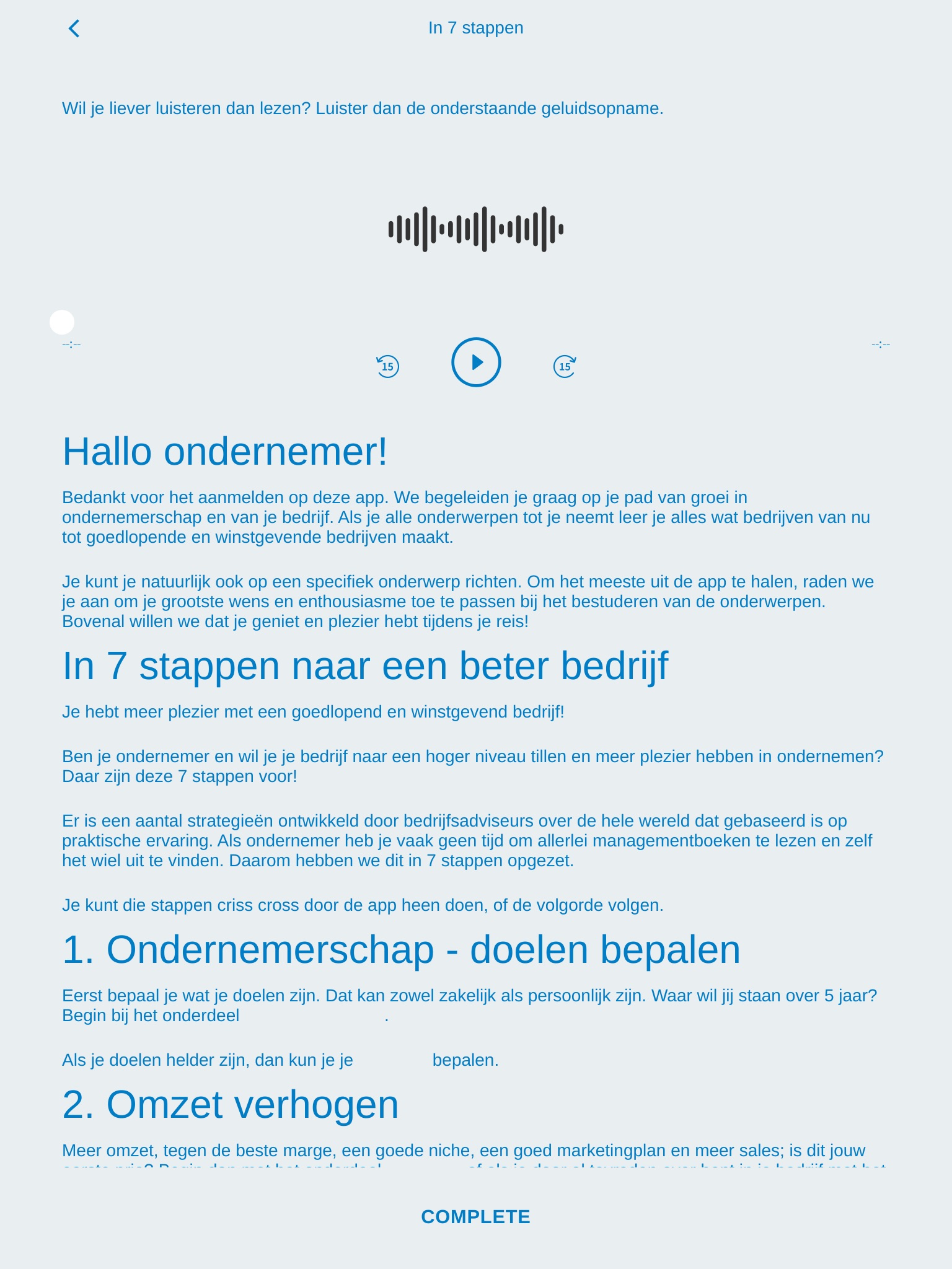 Bedrijfscoaching in 2 min./dag screenshot 3