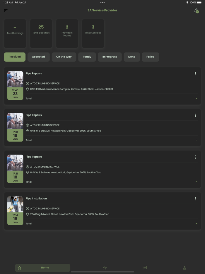 SA HOME SERVICES PROVIDER